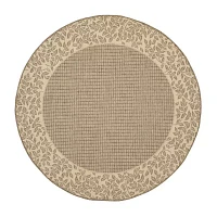 Safavieh Courtyard Collection Chad Oriental Indoor/Outdoor Round Area Rug