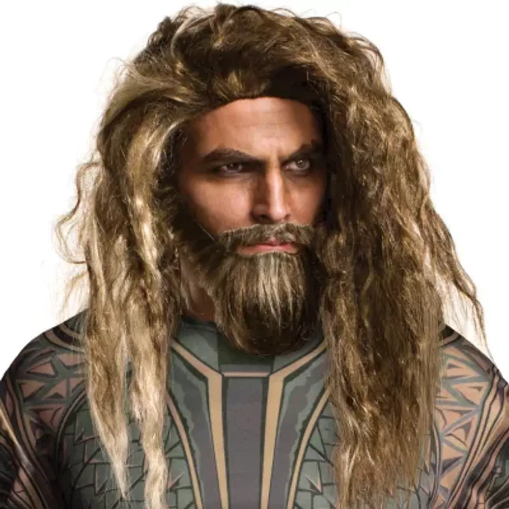 Mens DC Comics Aquaman Beard And Wig 2-pc. Costume Accessory