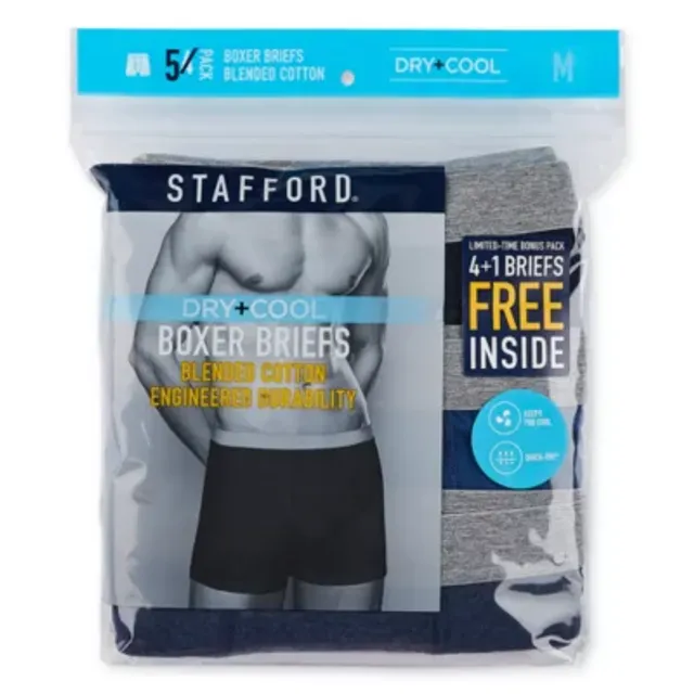 Stafford Dry + Cool Full-Cut 6 Pack Briefs Big