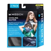 Mission Youth Cooling Neck Gaiter 2-Pack