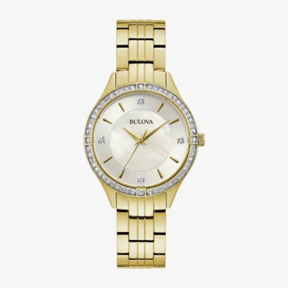 Bulova Womens Gold Tone Stainless Steel Bracelet Watch 98l274 | Plaza Las  Americas