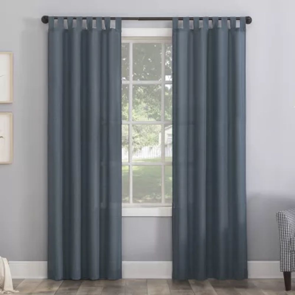 No 918 Jacob Tab Top Sheer Single Curtain Panel