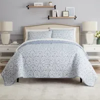 Waverly Dashing Damask 3-pc. + Scroll Quilt Set