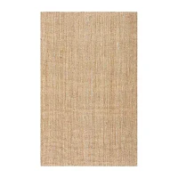 nuLoom Hand Woven Ashli Solid Jute Rug