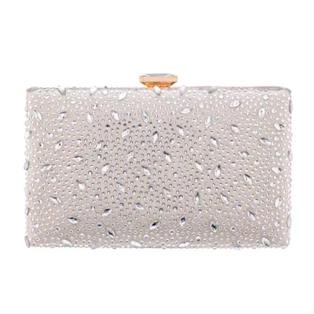 I. Miller Villie Crystal Pattern Minaudiere Evening Bag