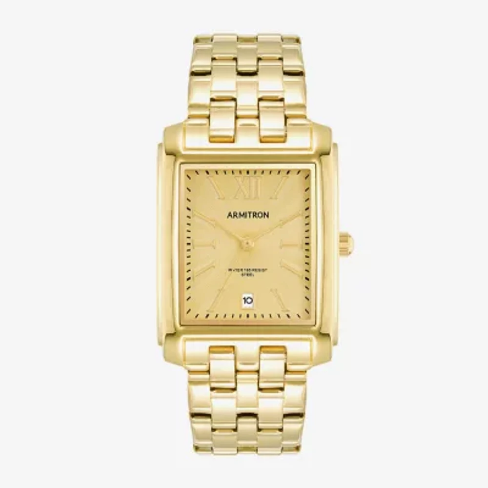 Armitron Mens Gold Tone Stainless Steel Bracelet Watch 20-5499chgp