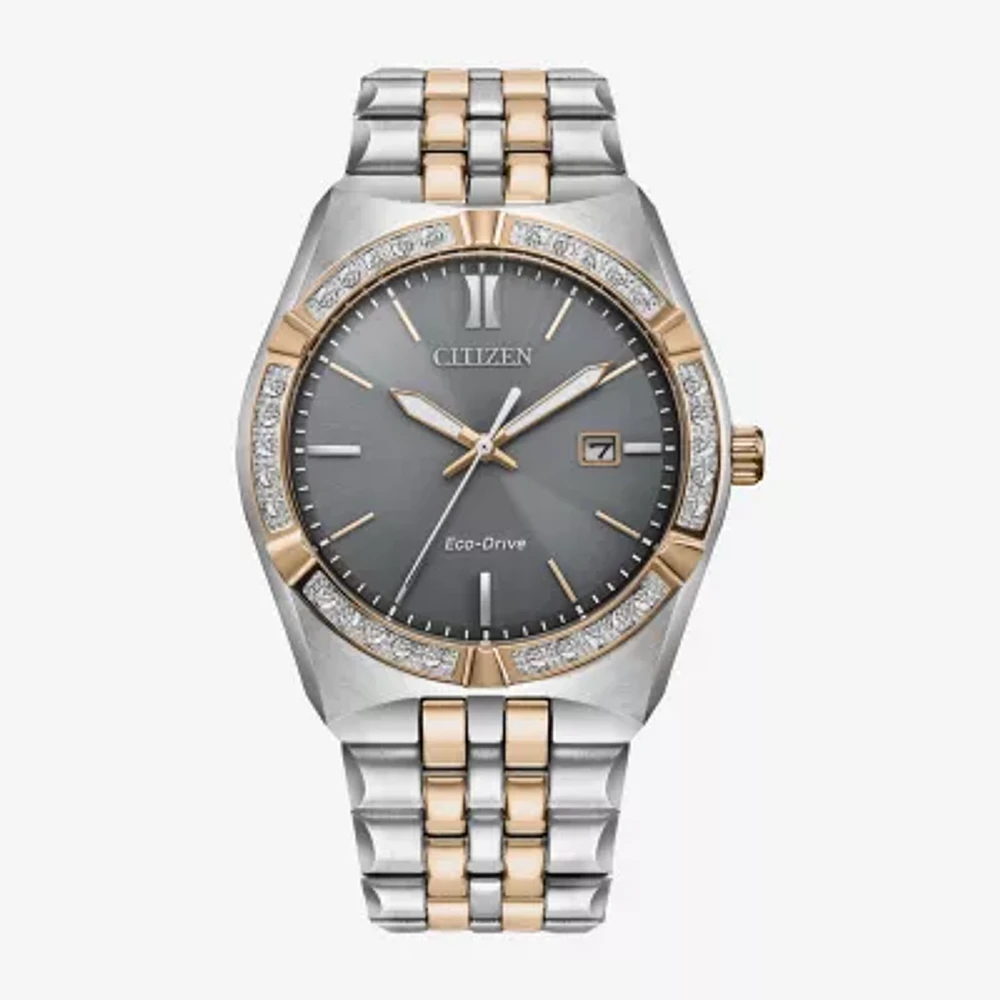 Citizen Mens Two Tone Stainless Steel Bracelet Watch Bm7646-55h