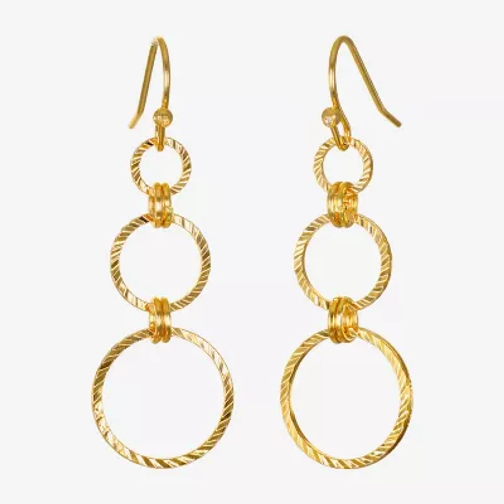 Bijoux Bar Delicates Delicates Tri Tone Drop Earrings