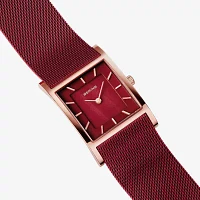 Bering Womens Red Stainless Steel Bracelet Watch 10426-363-S