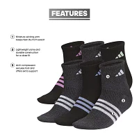 adidas Superlite 6 Pair Quarter Ankle Socks Womens