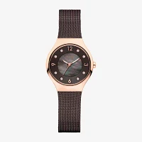Bering Womens Brown Stainless Steel Bracelet Watch 14427-265