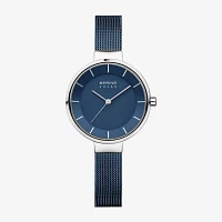 Bering Womens Blue Stainless Steel Bracelet Watch 14631-307