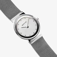 Bering Womens Silver Tone Stainless Steel Bracelet Watch 10126-000