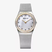 Bering Womens Silver Tone Stainless Steel Bracelet Watch 12430-010