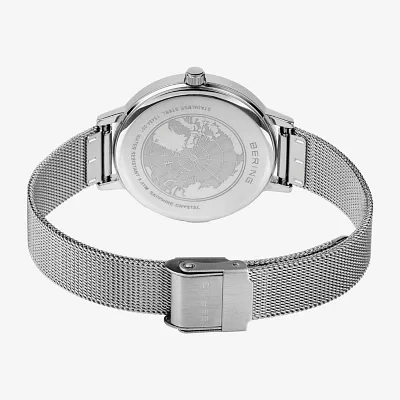 Bering Womens Silver Tone Stainless Steel Bracelet Watch 13434-001