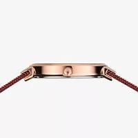 Bering Womens Red Stainless Steel Bracelet Watch 14531-363