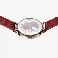 Bering Womens Red Stainless Steel Bracelet Watch 14531-363
