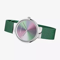 Bering Womens Green Stainless Steel Bracelet Watch 10x31-Ann1