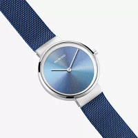 Bering Womens Blue Stainless Steel Bracelet Watch 10x31-Ann2