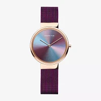 Bering Womens Purple Stainless Steel Bracelet Watch 10x31-Ann3