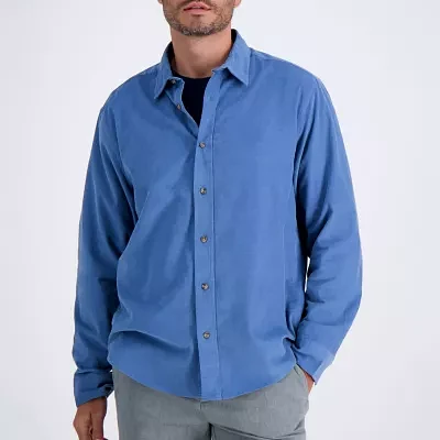 Haggar Mens Regular Fit Long Sleeve Button-Down Shirt