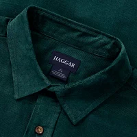 Haggar Mens Regular Fit Long Sleeve Button-Down Shirt