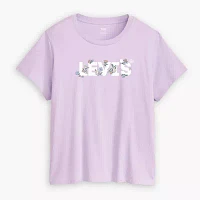 Levi's Plus Pl Perfect Tee Womens Crew Neck Short Sleeve Graphic T-Shirt