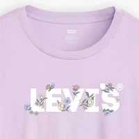 Levi's Plus Pl Perfect Tee Womens Crew Neck Short Sleeve Graphic T-Shirt