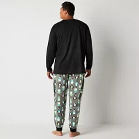 North Pole Trading Co. Mens Big Microfleece Crew Neck Long Sleeve 2-pc. Matching Family Pant Pajama Set