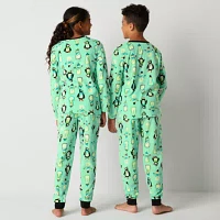 North Pole Trading Co. Little & Big Unisex Microfleece 2-pc. Christmas Matching Family Pajama Set