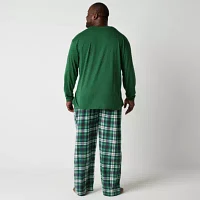 North Pole Trading Co. Mens Big Crew Neck Long Sleeve 2-pc. Matching Family Pant Pajama Set