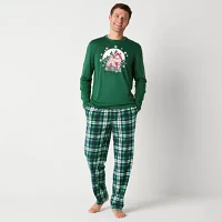 North Pole Trading Co. Mens Crew Neck Long Sleeve 2-pc. Matching Family Pant Pajama Set