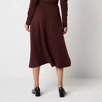 Worthington Womens Midi Sweater Skirt