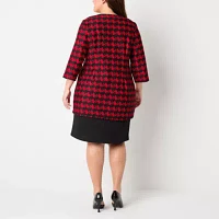 Danny & Nicole Womens Jacket Dress Plus