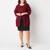 Danny & Nicole Womens Jacket Dress Plus