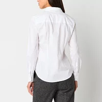 Worthington Womens Long Sleeve Regular Fit Button-Down Shirt