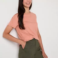 a.n.a Womens Crew Neck Short Sleeve T-Shirt