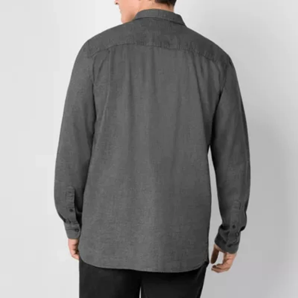 mutual weave Big and Tall Mens Classic Fit Long Sleeve Flannel Shirt