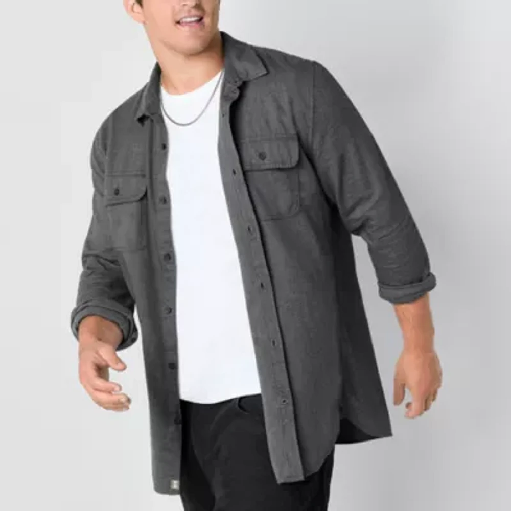 mutual weave Big and Tall Mens Classic Fit Long Sleeve Flannel Shirt