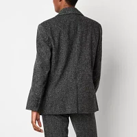 Worthington Womens Classic Fit Tweed Blazer