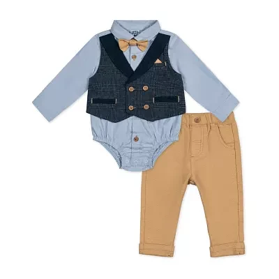 Little Lad Baby Boys 3-pc. Pant Set