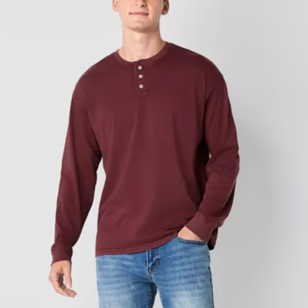 Arizona Mens Long Sleeve Henley Shirt