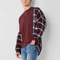 Arizona Mens Long Sleeve Henley Shirt