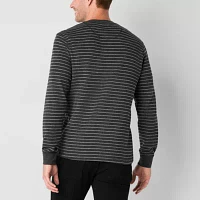 U.S. Polo Assn. Thermal Stripe Mens Long Sleeve Classic Fit Henley Shirt