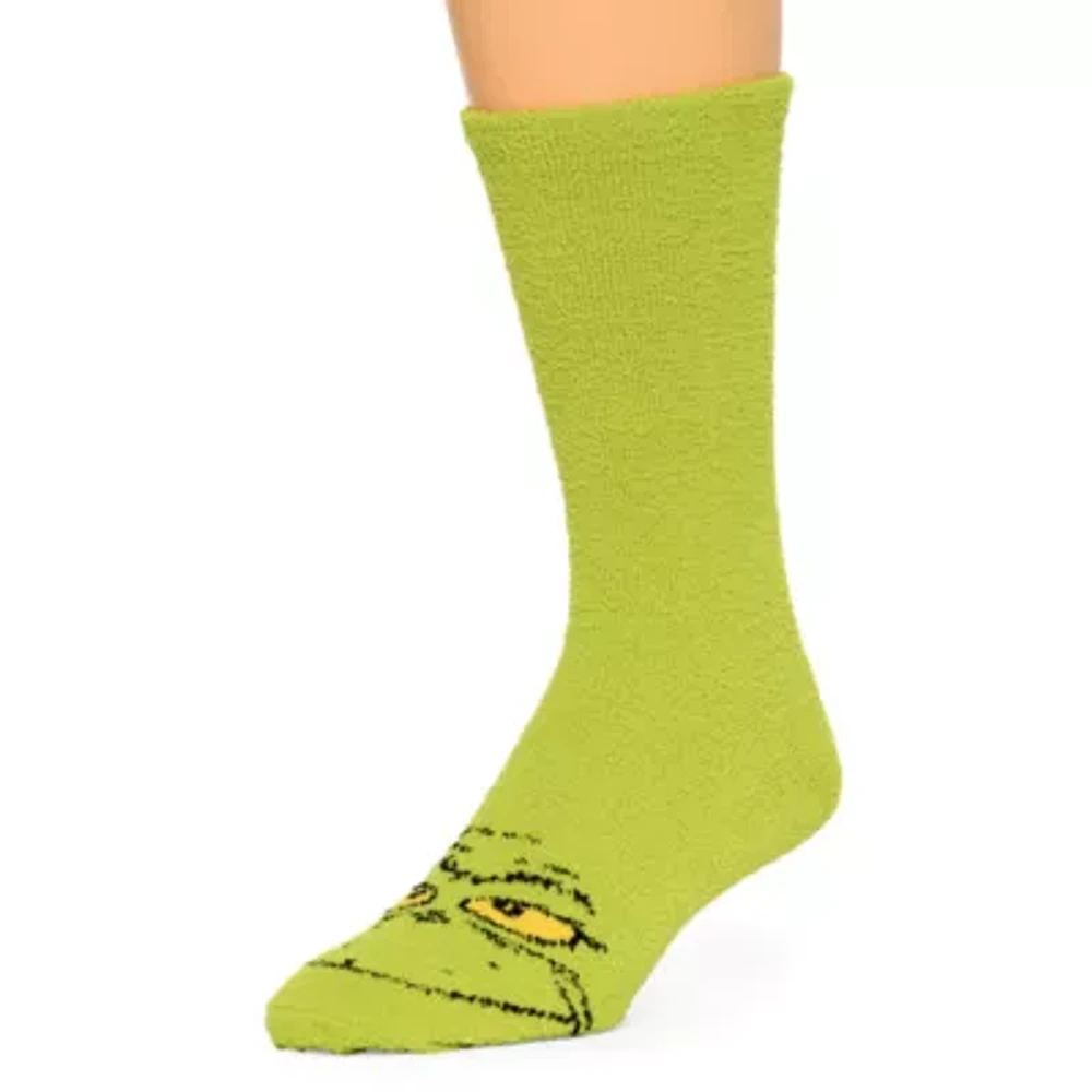 1 Pair Dr. Seuss Grinch Crew Socks Unisex Adult