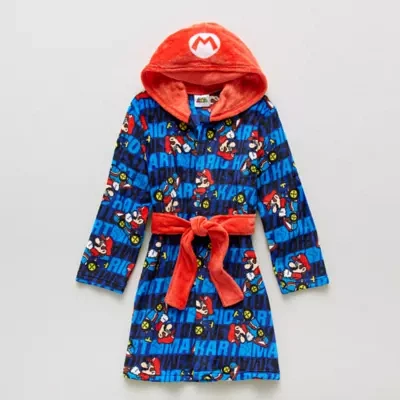 Little & Big Boys Knee Length Long Sleeve Super Mario Robe