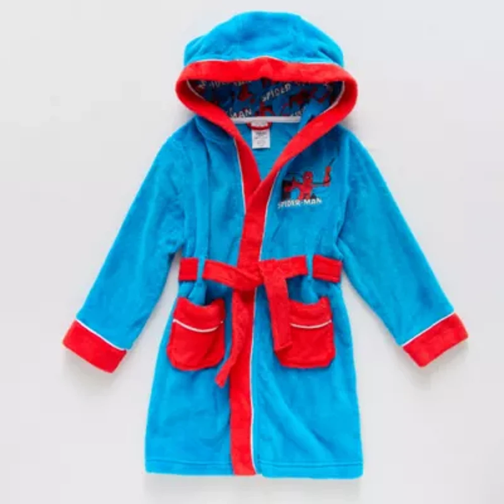 Disney Collection Little & Big Boys Mid Length Long Sleeve Spiderman Robe