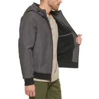 Dockers Mens Soft Shell Sherpa Bomber Jacket