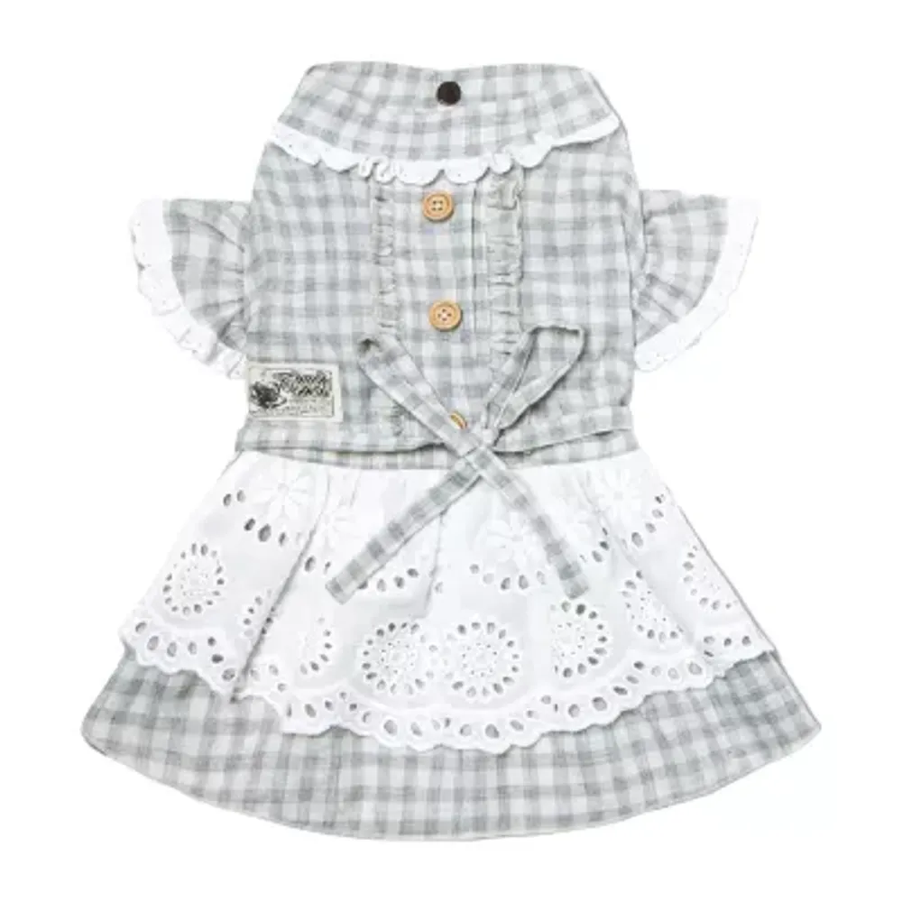 Touchdog I Love Poochi' Classical Fashion Plaid Dog Pet Dresses