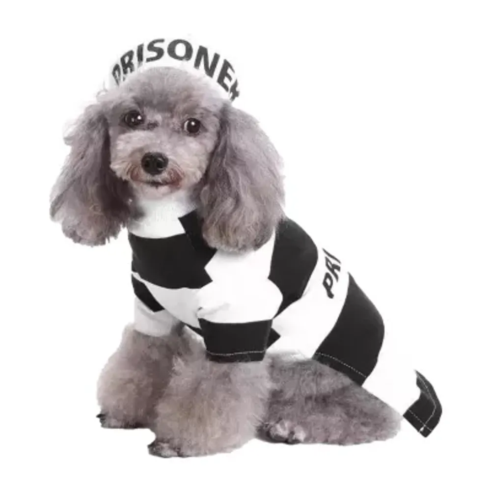 Pet Life Striped Retro Inmate Prisoner Uniform Dog Costume